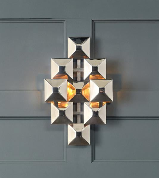 3-Squared Sconce, Nickel